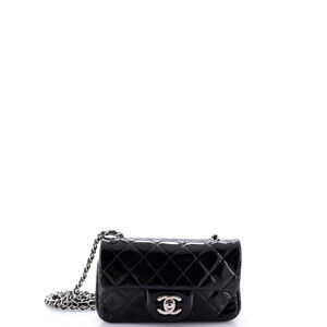 Chanel Extra Mini Classic Single Flap Bag Quilted Patent